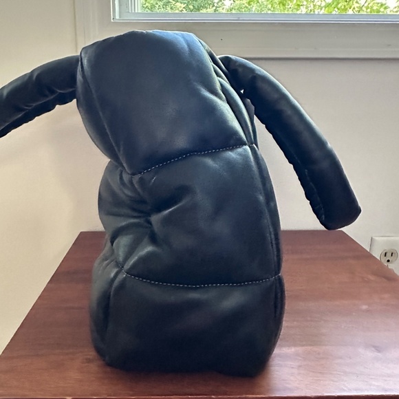 Coach Black Leather Restored Pillow Tote - Picture 5 of 16